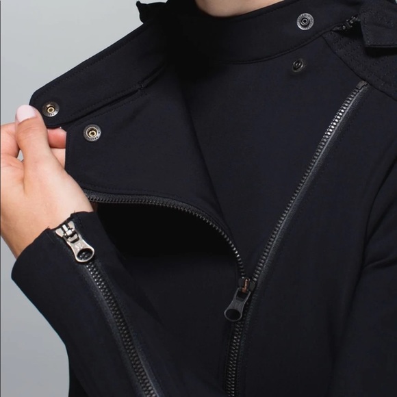 Black Lululemon Bust A Move jacket with peplum back